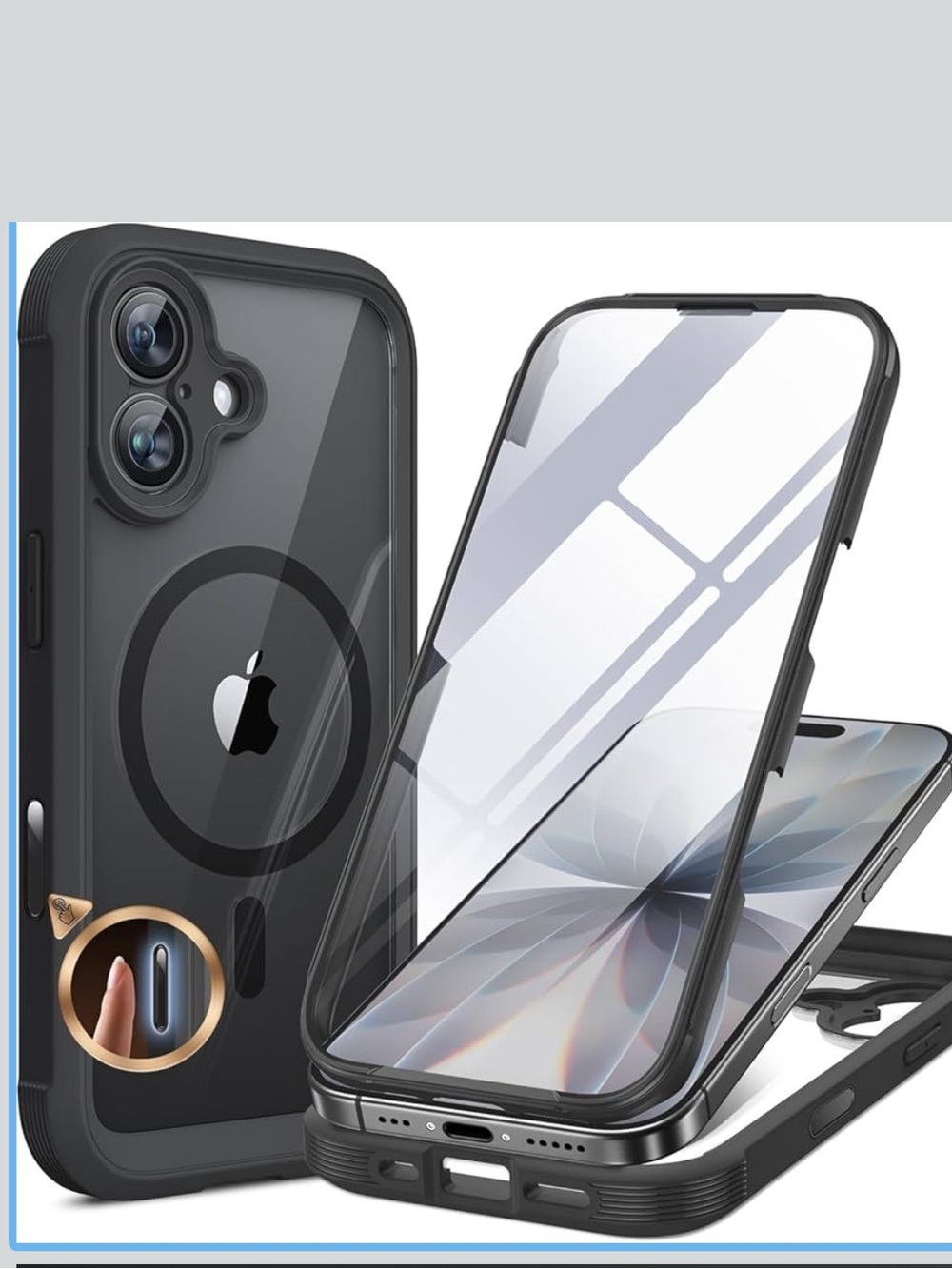 iPhone 17 Case 6.3” Full-Body Protective Case Built-In Camera/Screen Protector